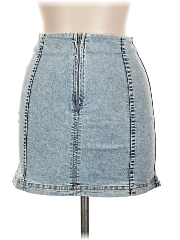 Mustard Seed Denim Skirt (view 2)