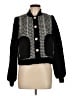7 For All Mankind 100% Polyester Chevron-herringbone Black Jacket Size M (estimated) - photo 1