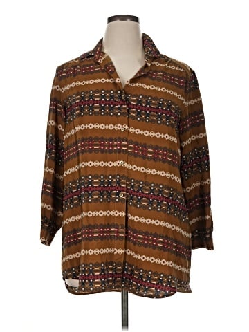 Pendleton 3/4 Sleeve Silk Top (view 1)