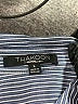 Thakoon Floral Stripes Blue Long Sleeve Button-Down Shirt Size L - photo 7