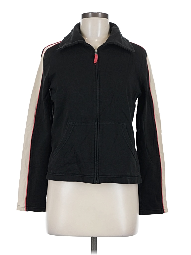 Pre-owned Ann Taylor Loft Track Jacket In Black
