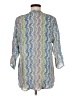 AP.NY Print Green 3/4 Sleeve Button-Down Shirt Size M - photo 2