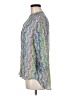AP.NY Print Green 3/4 Sleeve Button-Down Shirt Size M - photo 5