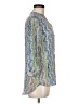AP.NY Print Green 3/4 Sleeve Button-Down Shirt Size M - photo 4