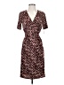 Kasper Graphic Brown Red Casual Dress Size 4 - photo 1