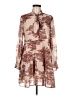 Unbranded 100% Polyester Print Brown Casual Dress Size M - photo 1