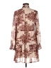 Unbranded 100% Polyester Print Brown Casual Dress Size M - photo 2