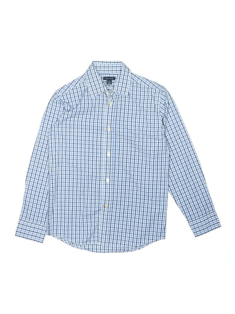 Pre-owned Tommy Hilfiger Kids' Long Sleeve Button Down Shirt In Blue