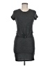 Popular Basics Solid Gray Casual Dress Size M - photo 1