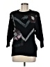 Glitz Graphic Black Pullover Sweater Size M - photo 1