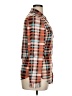 Jordann 100% Polyester Plaid Brown Long Sleeve Blouse Size XL - photo 4
