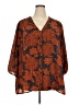 Maurices 100% Polyester Orange Long Sleeve Button-Down Shirt Size 28 (4) - photo 1