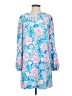 Lilly Pulitzer 100% Polyester Floral Blue Casual Dress Size 2 - photo 1