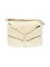 Ann Taylor LOFT 100% Leather Chevron-herringbone Ivory Leather Hobo One size - photo 1