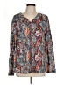 Xieerduo Paisley Gray Long Sleeve Blouse Size L - photo 1