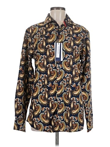 Silver Long Sleeve Button-Down Shirt (view 1)