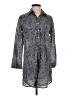 Julia Amory 100% Cotton Paisley Gray Long Sleeve Button-Down Shirt Size XS - photo 1