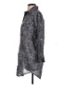 Julia Amory 100% Cotton Paisley Gray Long Sleeve Button-Down Shirt Size XS - photo 5