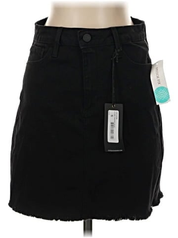 Just Black Denim Skirt (view 1)