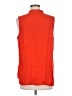 CAbi 100% Rayon Orange Sleeveless Button-Down Shirt Size M - photo 2