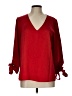 CeCe 100% Polyester Red 3/4 Sleeve Blouse Size L - photo 1