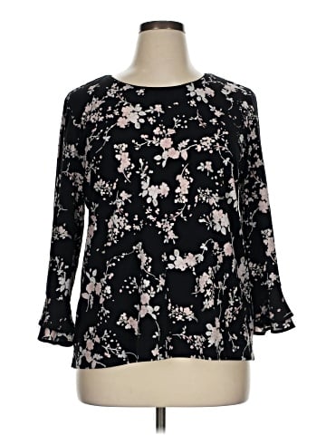 Karl Lagerfeld Paris Long Sleeve Blouse (view 1)
