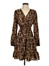 Shein 100% Polyester Animal Print Brown Casual Dress Size S - photo 1