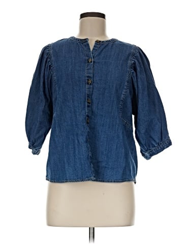 Old Navy 3/4 Sleeve Button-Down Shirt (view 1)