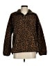 Time and Tru 100% Polyester Animal Print Brown Fleece Size M - photo 1