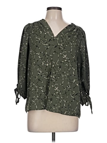Olivia Grey 3/4 Sleeve Blouse (view 1)