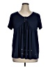 Unbranded 100% Polyester Blue Short Sleeve Henley Size 1XL - photo 1