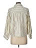 Max Studio Stripes Ivory 3/4 Sleeve Button-Down Shirt Size L - photo 2