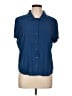 Muk Luks 100% Polyester Blue Short Sleeve Blouse Size L - photo 1