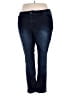 Liz Claiborne Solid Blue Jeans Size 20 - photo 1