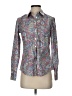 Talbots Paisley Gray Long Sleeve Button-Down Shirt Size 2 - photo 1
