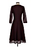 Wisp Stripes Burgundy Casual Dress Size 4 - photo 2