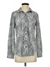 Time and Tru 100% Polyester Paisley Gray Long Sleeve Blouse Size S - photo 1