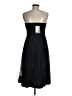 Ann Taylor 100% Polyester Solid Black Cocktail Dress Size 10 - photo 2
