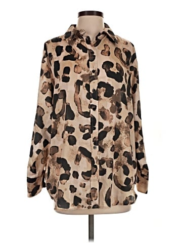Topshop Long Sleeve Blouse (view 1)