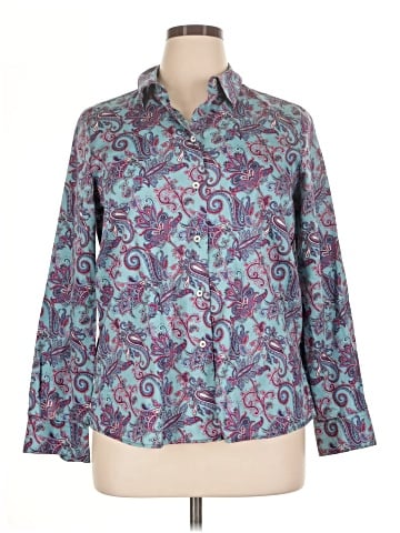 Foxcroft Long Sleeve Button-Down Shirt (view 1)