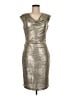 Vince Camuto Metallic Silver Cocktail Dress Size 8 - photo 1