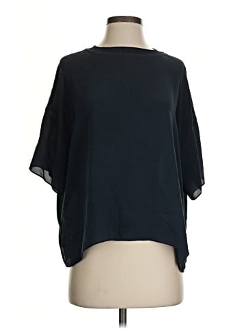 Vince. Short Sleeve Silk Top (view 1)