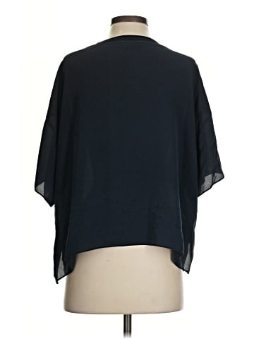 Vince. Short Sleeve Silk Top (view 2)