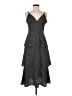 Aqua 100% Polyester Polka Dots Gray Cocktail Dress Size M - photo 1