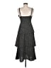 Aqua 100% Polyester Polka Dots Gray Cocktail Dress Size M - photo 2