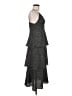 Aqua 100% Polyester Polka Dots Gray Cocktail Dress Size M - photo 4