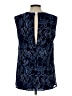 Grey by Jason Wu 100% Polyester Blue Sleeveless Blouse Size 10 - photo 2