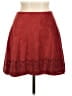 Express Solid Burgundy Casual Skirt Size 8 - photo 1