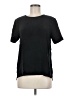 Grana Solid Black Short Sleeve Top Size M - photo 1
