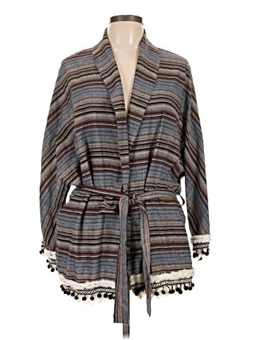 Cotton Bleu Poncho (view 1)